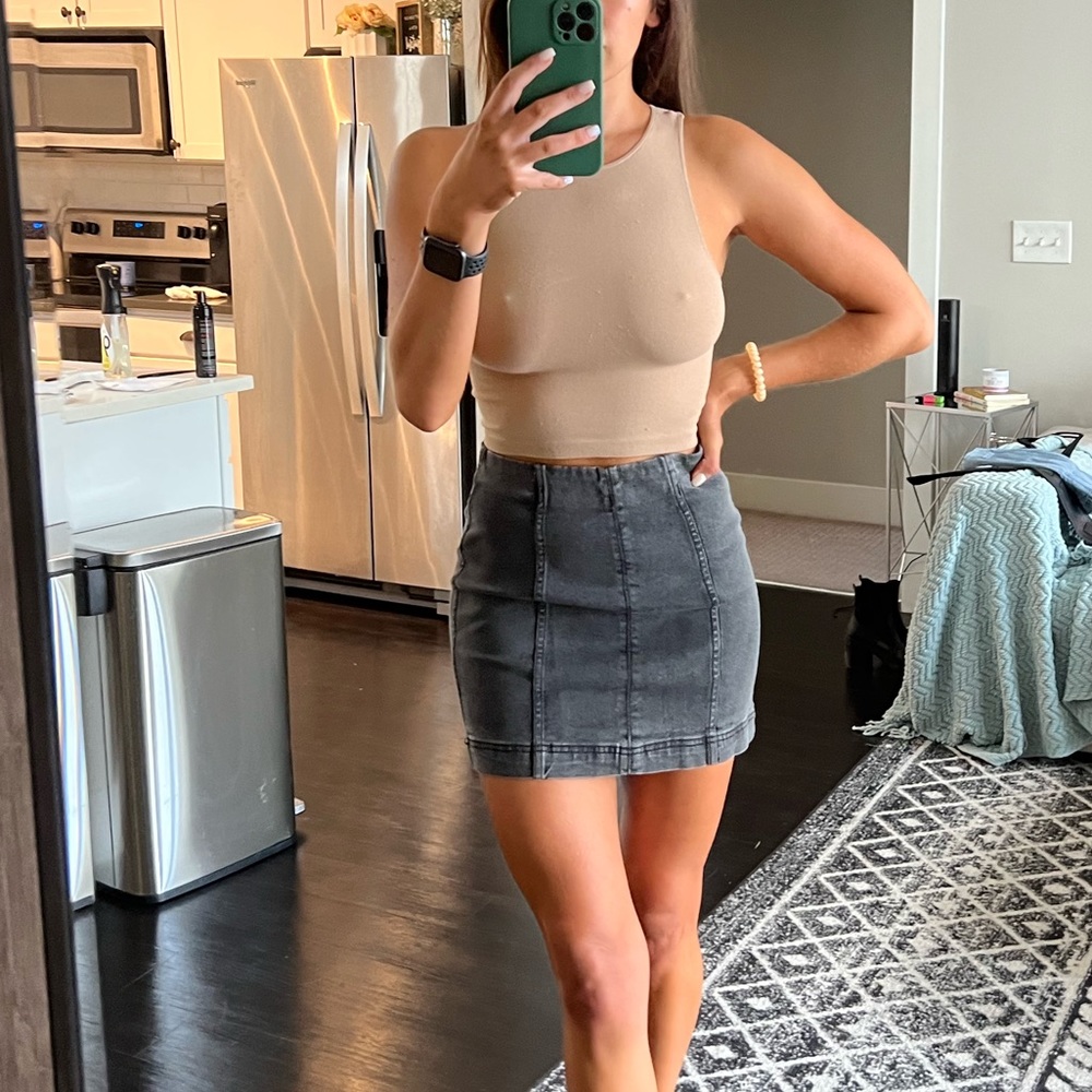 KIRBY COTTON MINI SKIRT - BLACK - Size XS